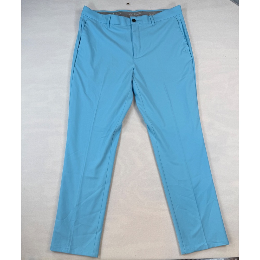 Original Penguin 36x32 Golf Pants Preppy Blue Performance Polyester Logo